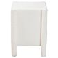 Baxton Studio Laria 2-Drawer Upholstered Nightstand in White, , large
