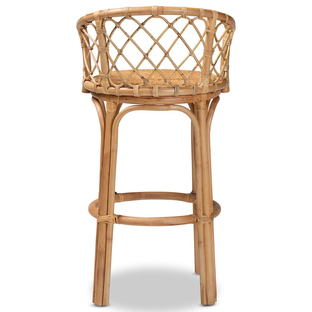 Baxton Studio Orchard Bar Stool in Natural Brown, , large