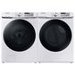 Samsung 4.5 Cu. Ft Front Load Washer with Steam and 7.5 Cu. Ft. Gas Dryer Laundry Pair in White, , large