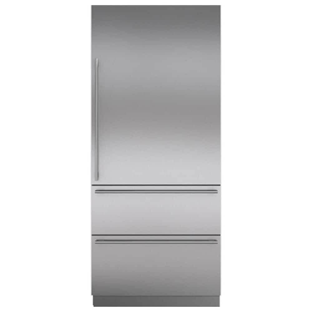 Sub Zero Integrated 36" Tall Door Panel with Pro Handle Right Hinge in Stainless Steel, , large