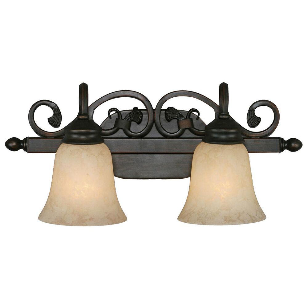 Golden Lighting Belle Meade 2-Light Bath Vanity in Rubbed Bronze, , large