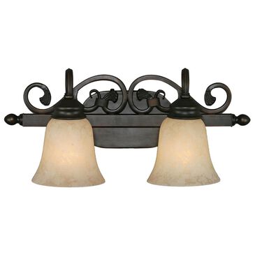 Golden Lighting Belle Meade 2-Light Bath Vanity in Rubbed Bronze, , large