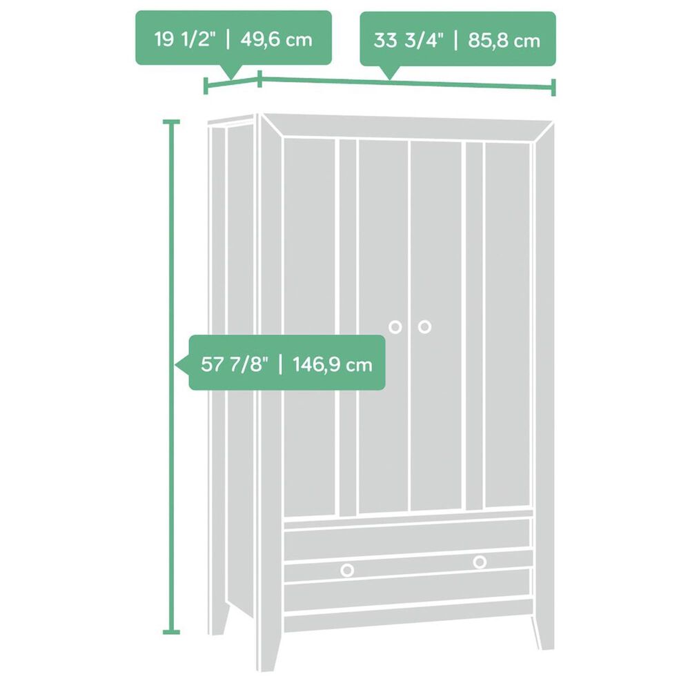 Sauder Dakota Pass Armoire in Craftsman Oak, , large