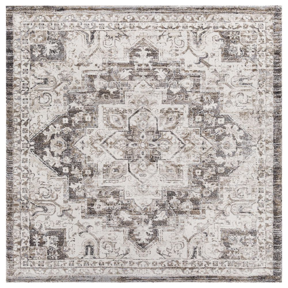 Surya Tuscany 7"10" Square Camel, Gray and Beige Area Rug, , large