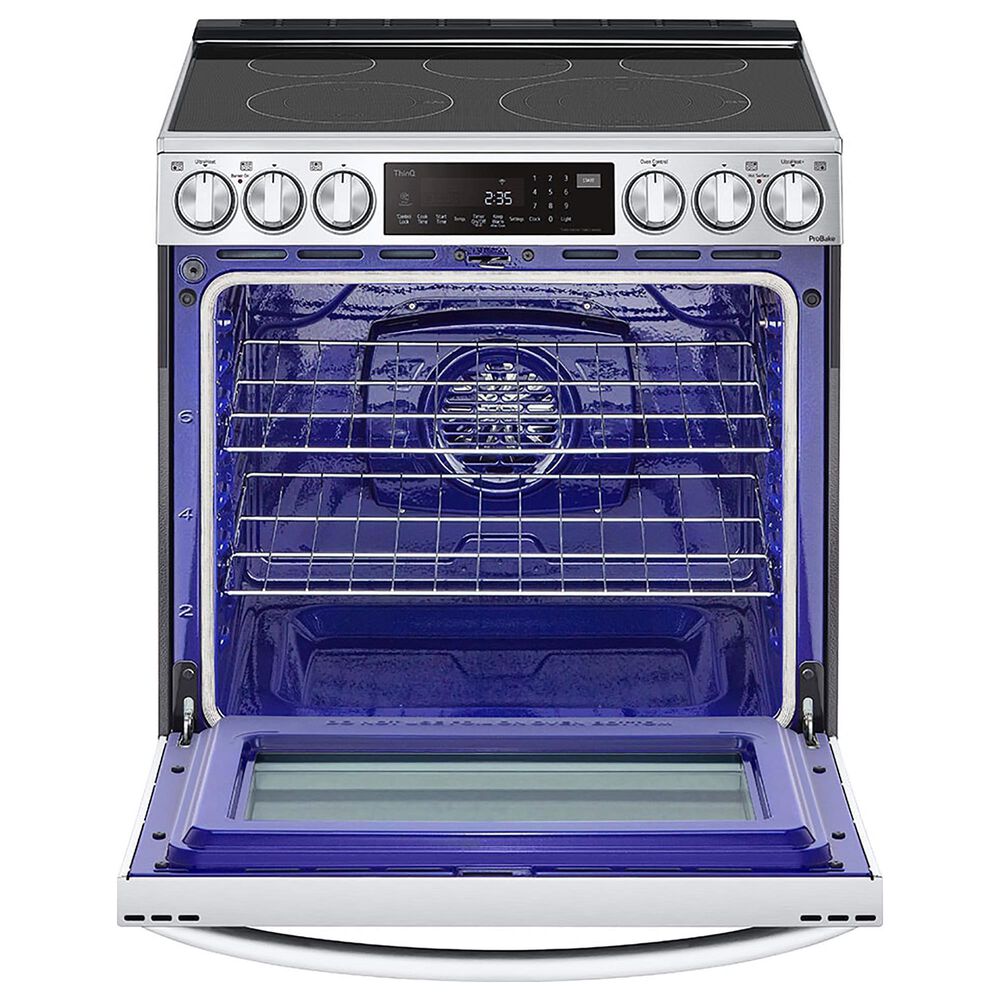LG 6.3 Cu. Ft. Smart Wi-Fi Enabled ProBake Convection InstaView Slide-In Electric Range with Air Fry and Glass Cooktop in Stainless Steel, , large