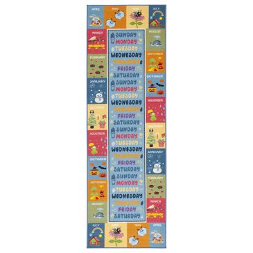 Safavieh Kids Playhouse KPH224M 2"2" x 8" Blue and Green Runner, , large