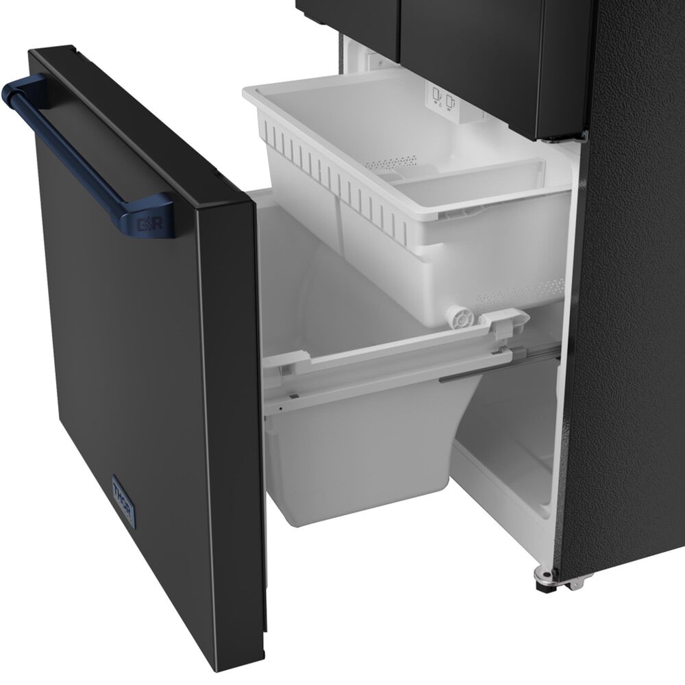 THOR KITCHEN 3-Piece Kitchen Package with 17.5 Cu. Ft. French-Door Refrigerator in Black and Navy Blue, , large
