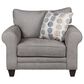 Fusion Furniture Amos Pebble Queen Stationary Sleeper Sofa in Gray, , large