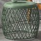 Hearth and Haven Alamera Outdoor Metal Lattice Side Table in Green, , large