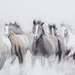 Maple and Jade 40" x 30" Horse Living Room Framed Wall Art in Black, Brown, Gray and White, , large