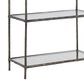 Ashley Ryandale 5-Shelf Bookcase in Antiqued Pewter and Clear, , large