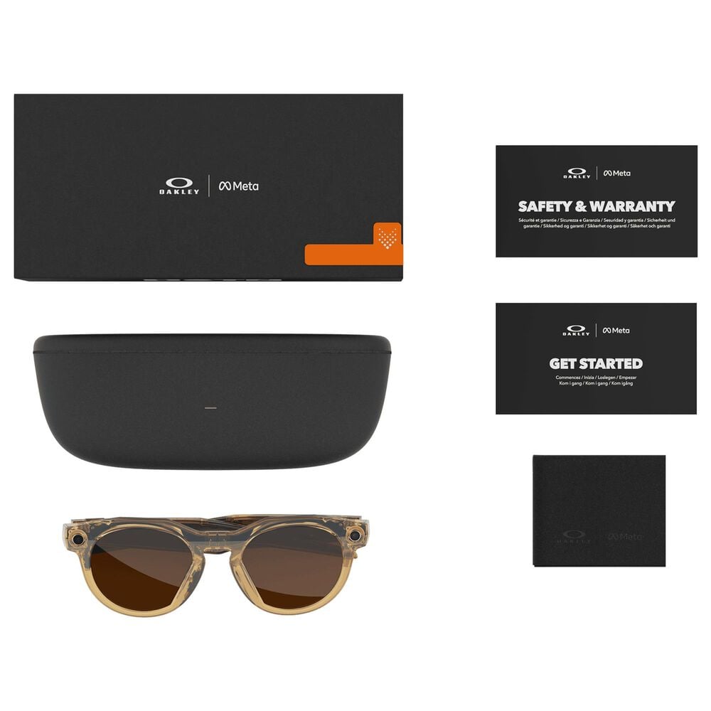 Oakley Sunglasses Meta HSTN Sunglasses with Transitions Brown Lenses in Light Curry, , large