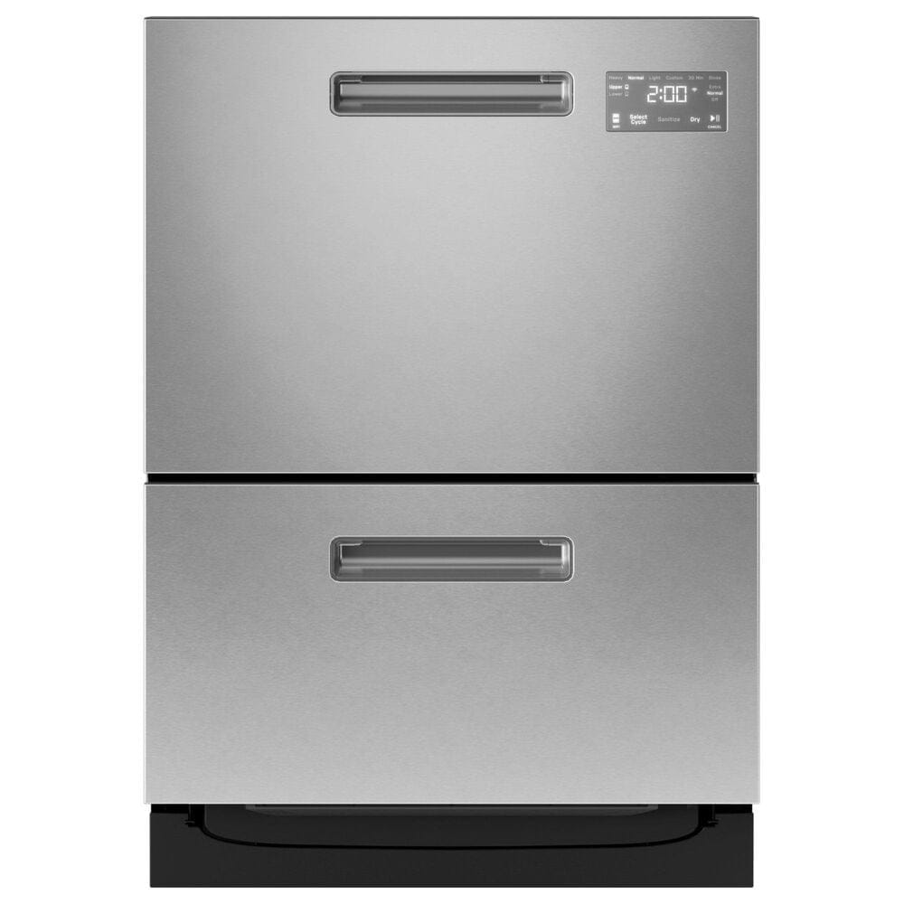 GE Profile 24" Dishwasher Double Drawer in Stainless Steel, , large