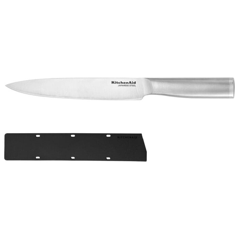 KitchenAid Gourmet 8" Slicer Knife with Blade Cover in Stainless Steel, , large