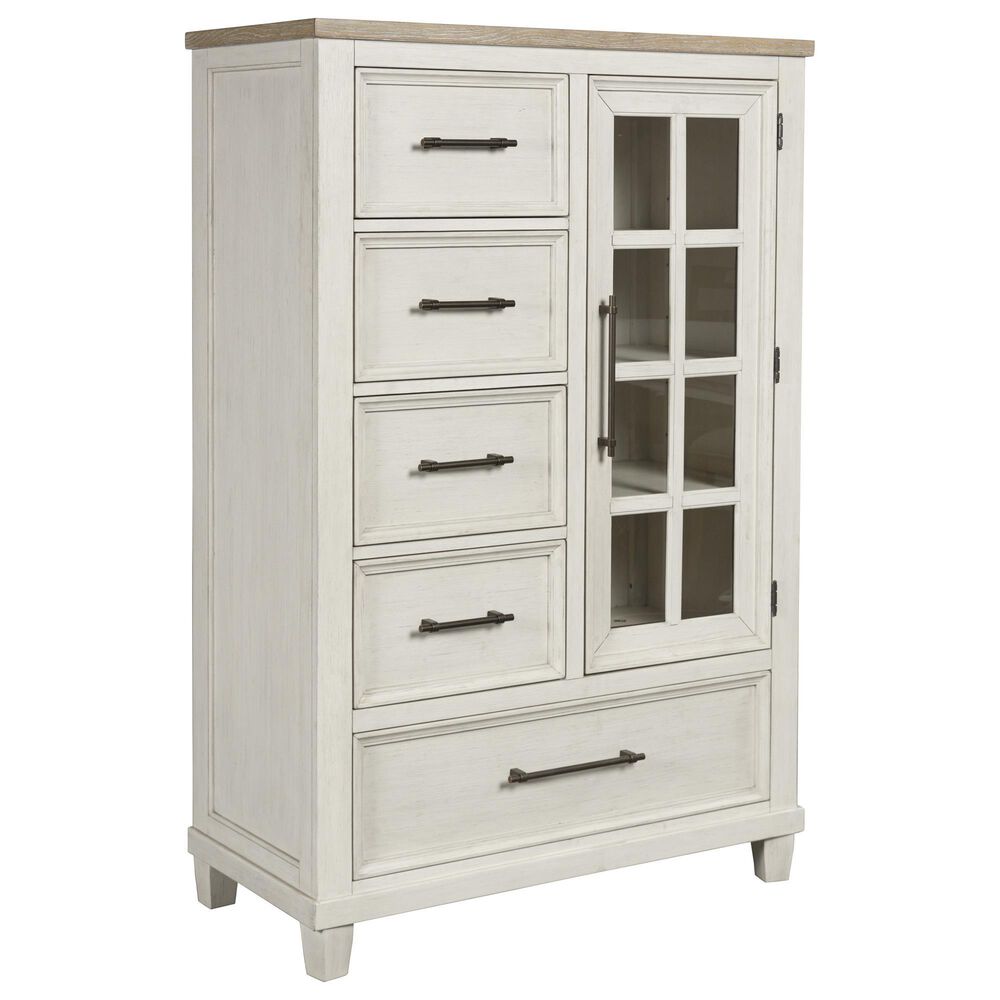 Ashley Shaybrock 5-Piece King Bedroom Set in Antique White and Brown, , large