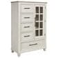Ashley Shaybrock 5-Piece King Bedroom Set in Antique White and Brown, , large
