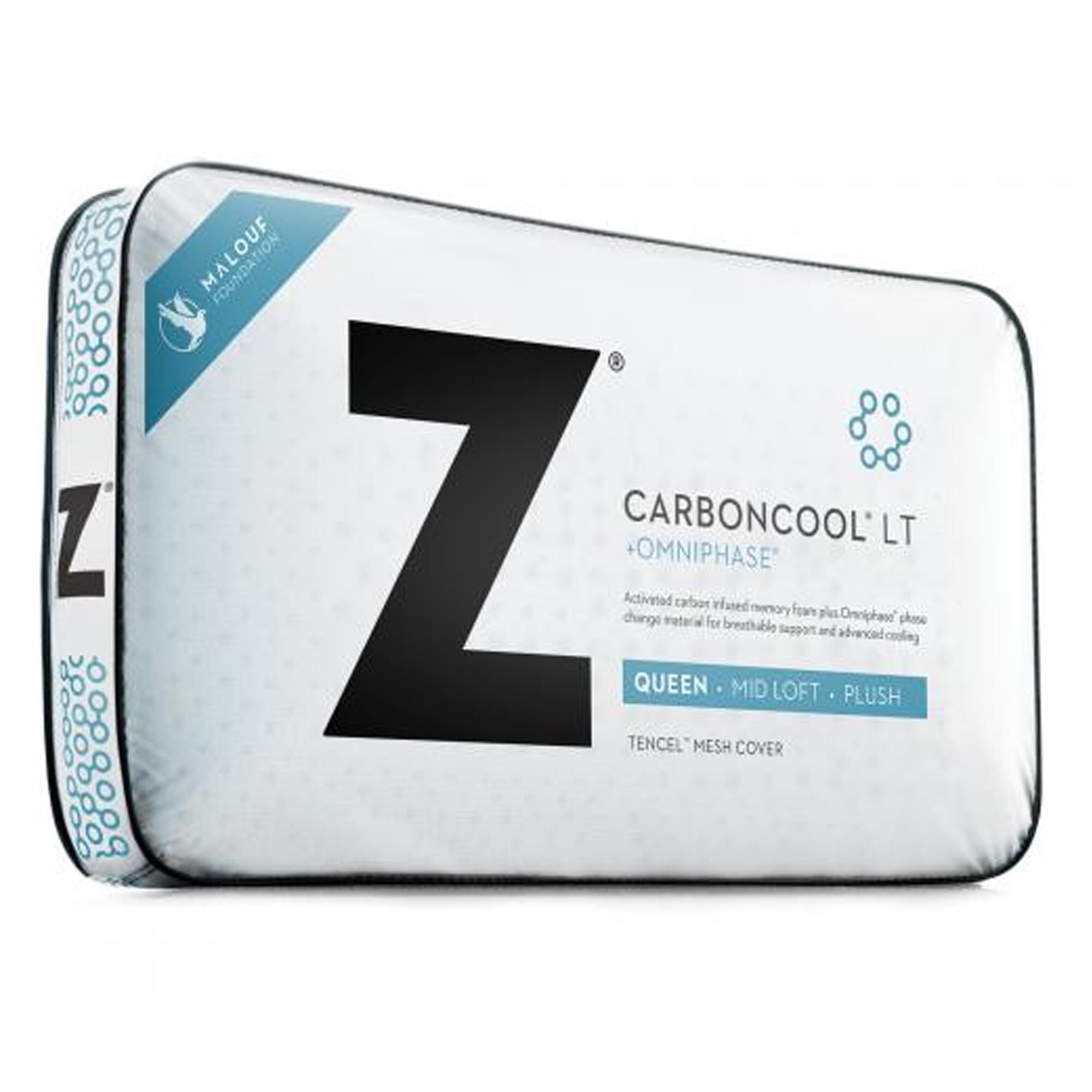 Malouf Z CarbonCool + OmniPhase LT Queen Pillow | Nebraska