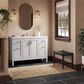 Kohler Hadron 48" Single Bathroom Vanity in Atmos Grey with 3 cm Bianco Bella Quartz Top and Oval Sink, , large