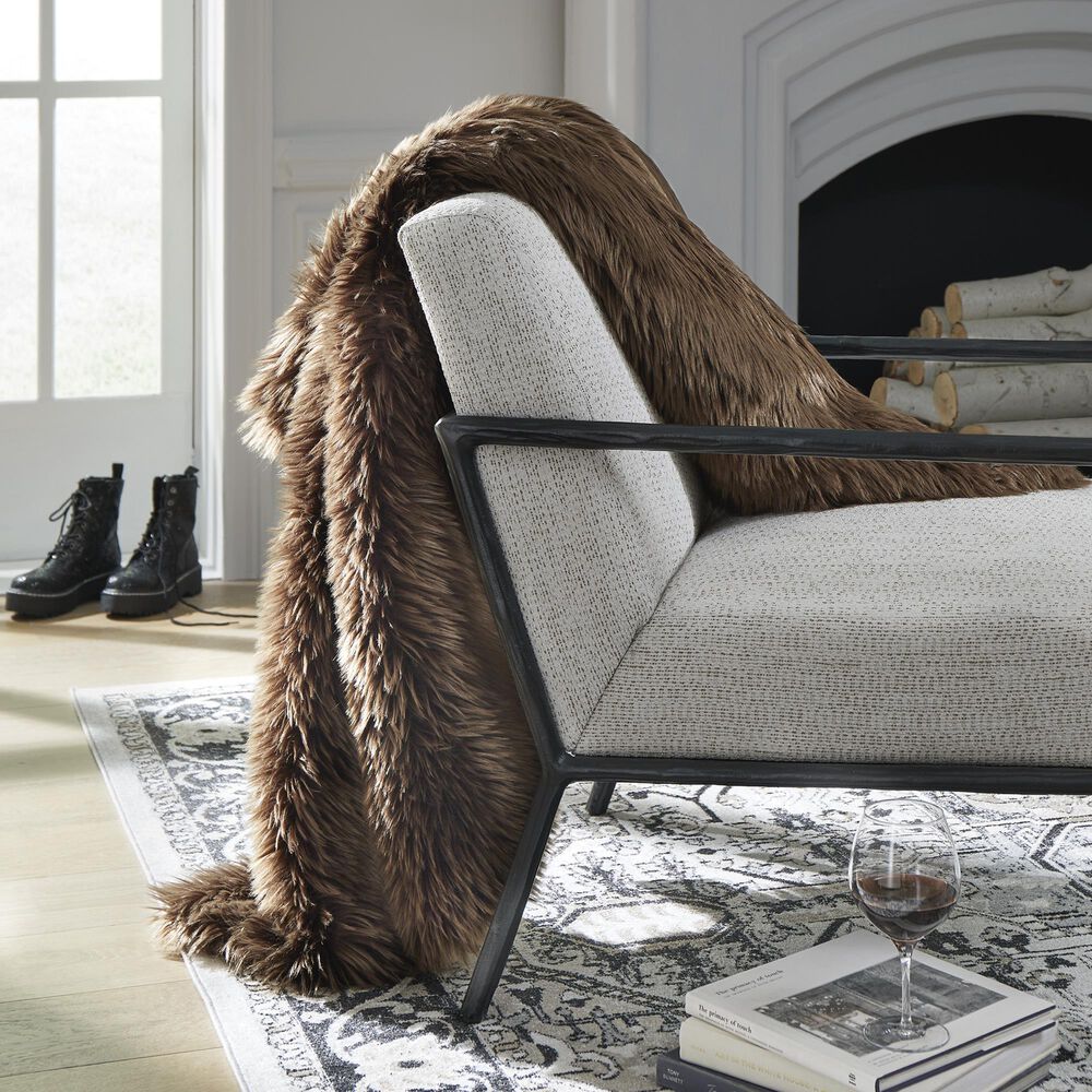 Ashley Bellethrone 50&quot; x 60&quot; Throw Blanket in Brown, , large
