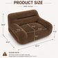 Hearth and Haven Stationary Sofa in Dark Brown, , large