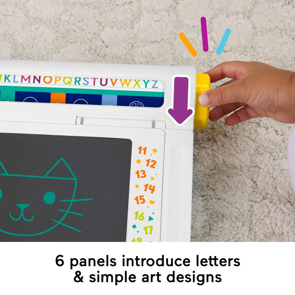 Fisher Price Learn and Doodle Desk Drawing Tablet with LCD Screen in Multicolor, , large