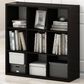 HOMLUX 9-Cube Reversible Open Back Bookshelf in Dark Oak, , large