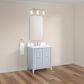 37B Kinsale 30" Single Bathroom Vanity Cabinet in Soft Blue with White Composite Stone Top and Backsplash, , large