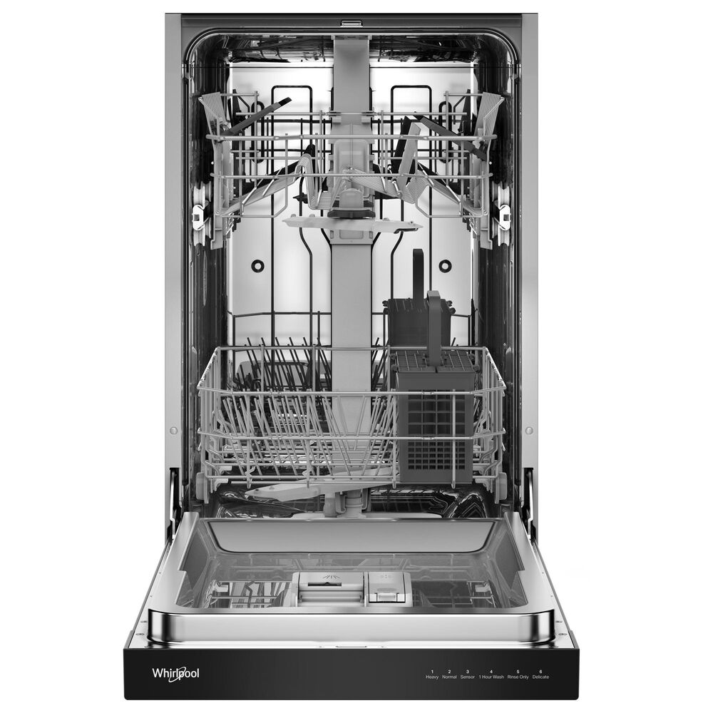 Whirlpool 18" Built-In Dishwasher with Half Load Cycle and Triple Spray Arms in Stainless Steel, , large