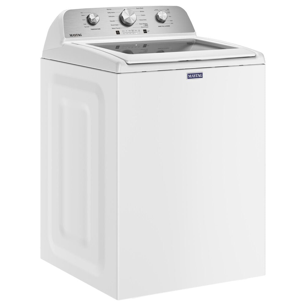 Maytag 4.7 Cu. Ft. Top Load Agitator Washer and 7.0 Cu. Ft. Top Load Electric Wrinkle Prevent Dryer in White, , large