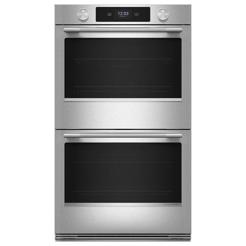 KitchenAid 2-Piece Kitchen Package with PrintShield Stainless Steel 30" Smart Double Wall Oven and Stainless Steel 30" Gas Cooktop, , large