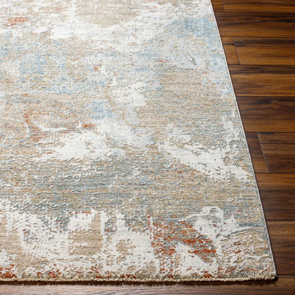 Surya Brunswick Taupe, Gray, Cream, Blue, Light Slate and Seafoam 7'10" x 10'2" Area Rug, , large
