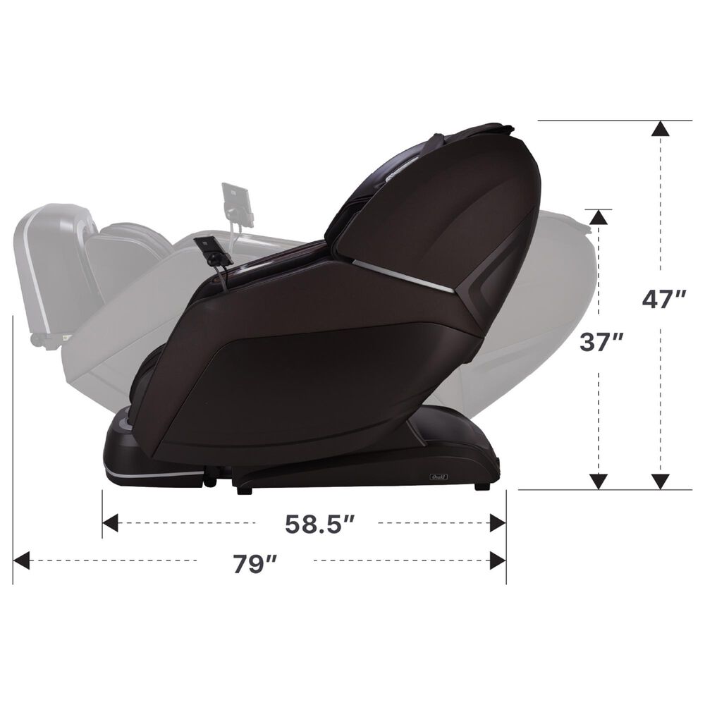 Osaki Platinum 4D and 3D Manhattan Duo Zero Gravity Massage Chair in Brown, , large