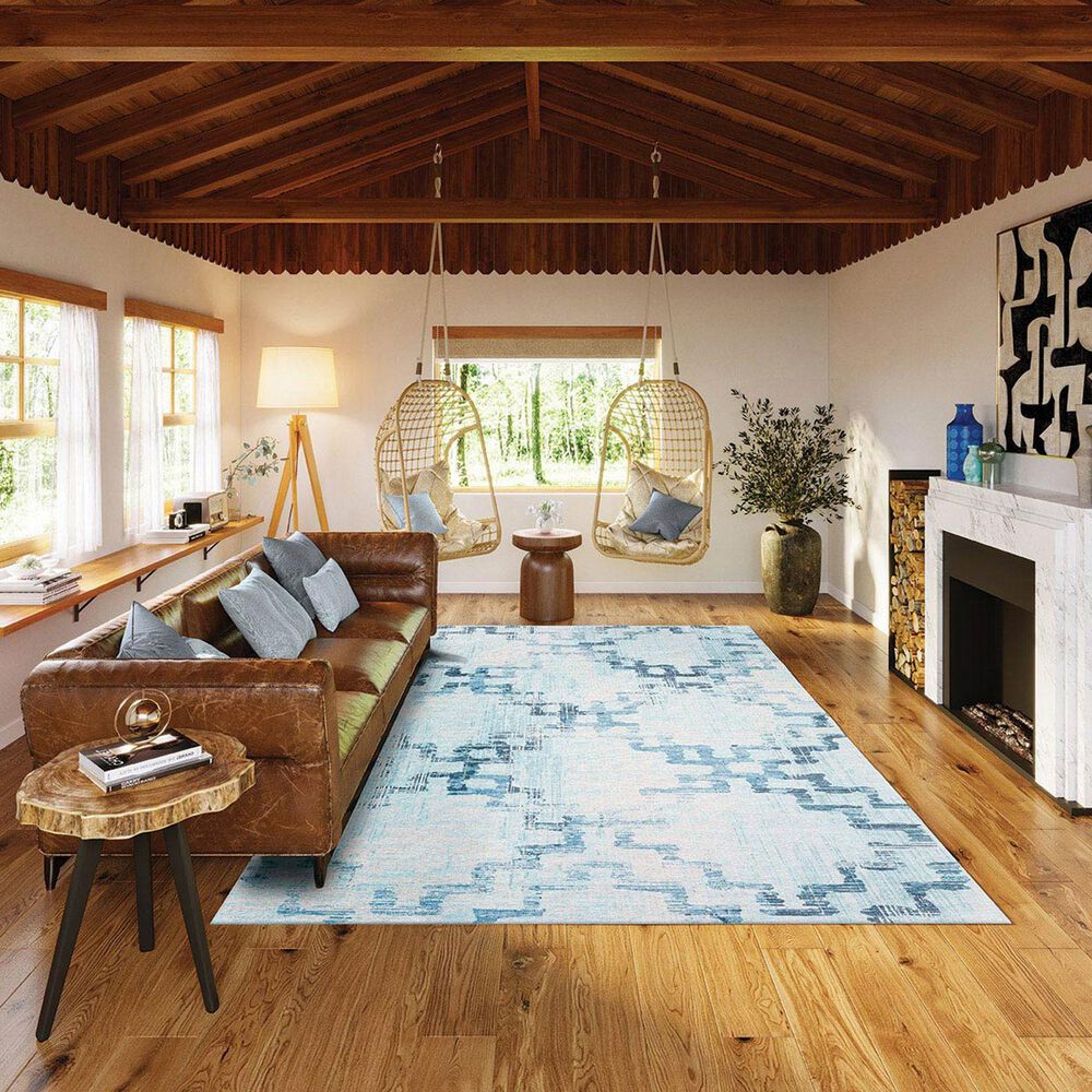 Dalyn Rug Company Sedona Geometric 8&#39; x 10&#39; Skydust Indoor/Outdoor Area Performance Rug, , large