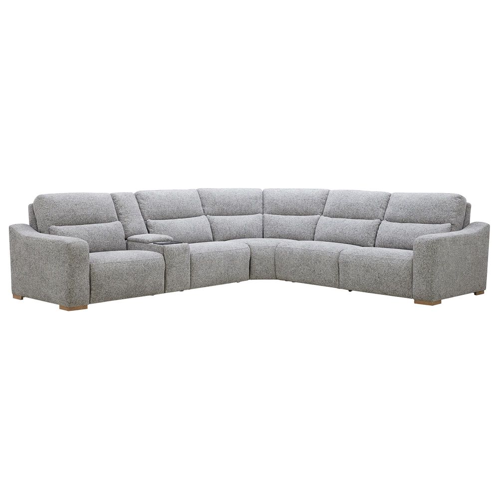 Interlochen 6-Piece Leather Reclining Sectional with Power Headrests, , large