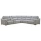 Interlochen 6-Piece Leather Reclining Sectional with Power Headrests, , large