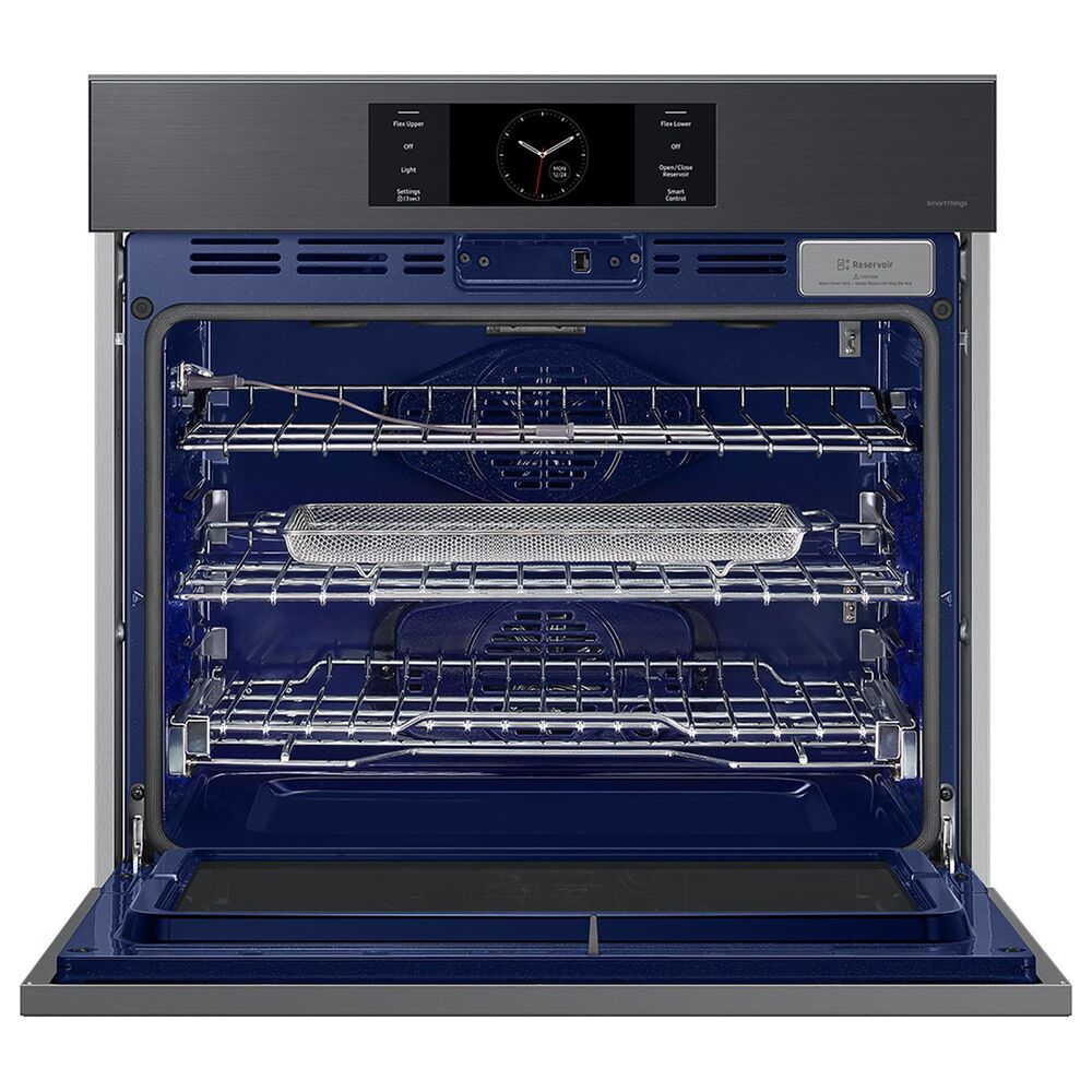 Samsung 2-Piece Kitchen Package with 30&quot; Matte Black Single Wall Oven and 36&quot; Stainless Steel Smart Gas Cooktop, , large
