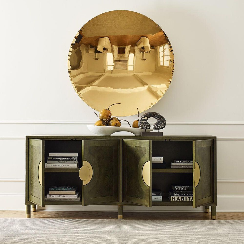 Uttermost Palais 4-Door Cabinet in Olive and Brass, , large