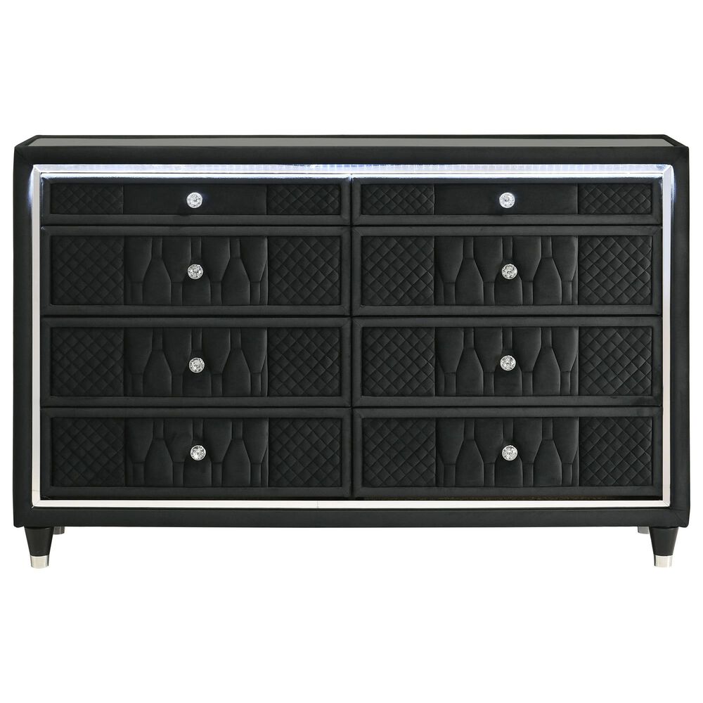 Pacific Landing Lorient 8-Drawer LED Dresser Only in Black, , large