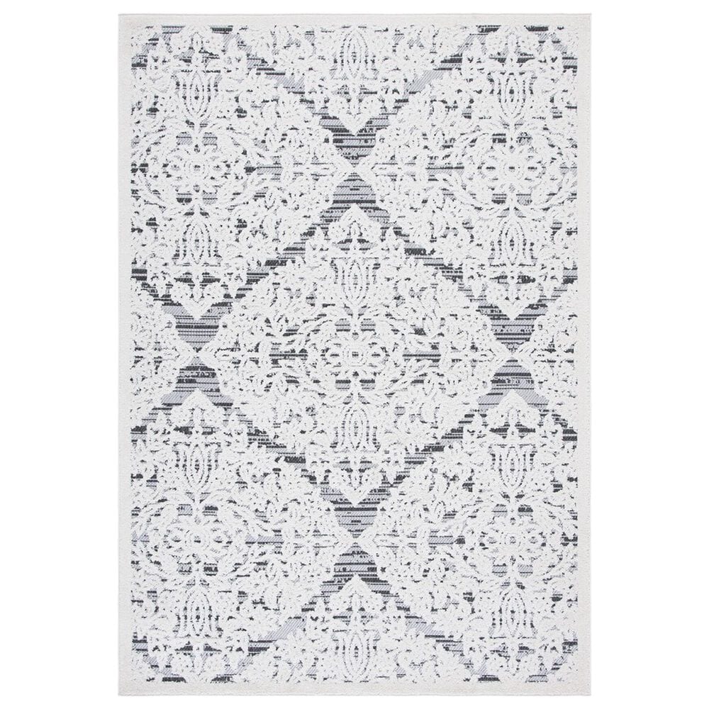 Safavieh Cabana CBN660A 4"5" x 6"5" Ivory and Grey Indoor/Outdoor Area Performance Rug, , large
