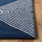 Safavieh Micro-Loop MLP618N 2"3" x 9" Navy and Ivory Runner, , large