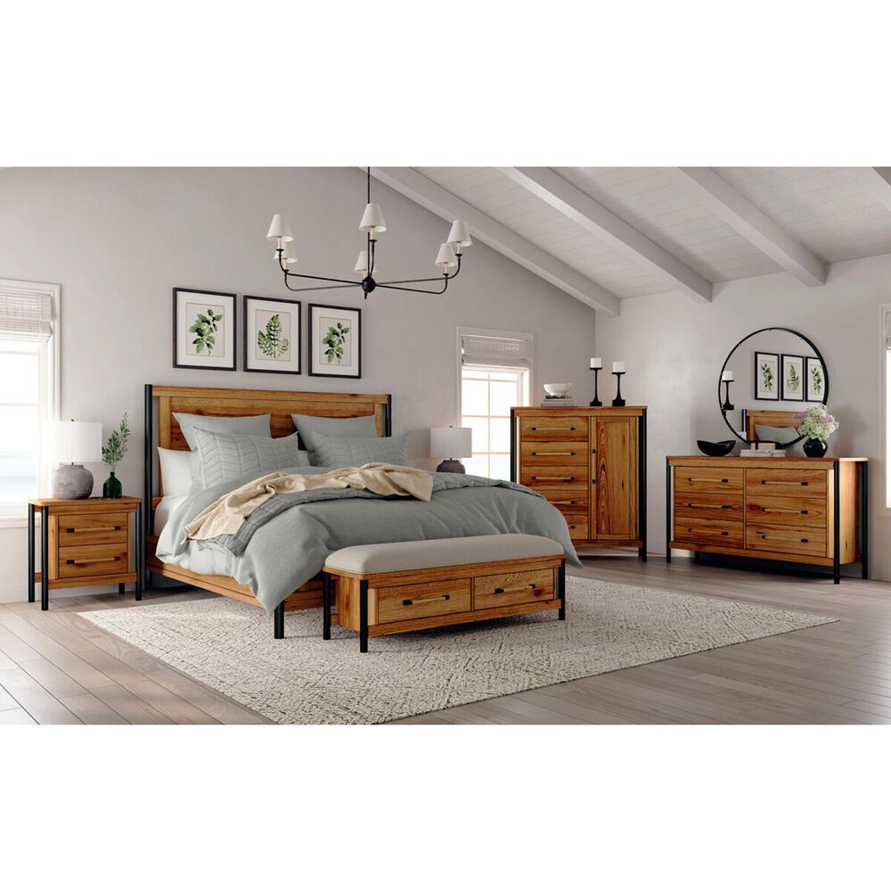 Hawthorne Furniture Norcross King Panel Bed in Hickory NFM