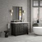 James Martin Vanities Brookfield 48" Single Bathroom Vanity in Black Onyx with 3 cm Ethereal Noctis Quartz Top and Rectangular Sink, , large