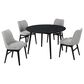 Blue River Arcadia and Azalea 5-Piece 48" Dining Set with Gray Cushion in Black, , large