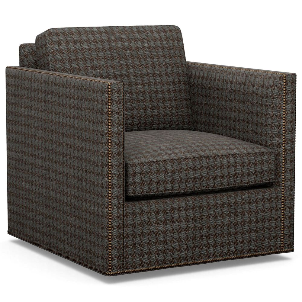 Lexington Furniture Hinsdale Swivel Chair in Brown Houndstooth, , large