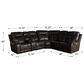 MotoMotion Zion 6-Piece Power Reclining Curved Sectional with Power Headrest in Rainier Steel, , large