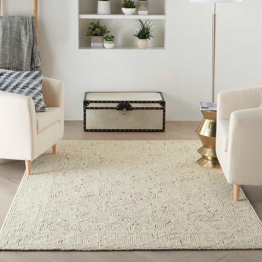 Nourison Colorado 5&#39;3&quot; x 7&#39;3&quot; Ivory and Navy Area Rug, , large