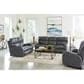 Catnapper Angelo Power Reclining Console Loveseat with Power Headrest in Gunmetal, , large