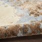 Nourison Silk Shadows 2" x 3" Beige and Blue Area Rug, , large