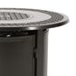 Noble House Liam 5-Piece Round Fire Pit Chat Set in Dark Brown and Hammered Bronze, , large