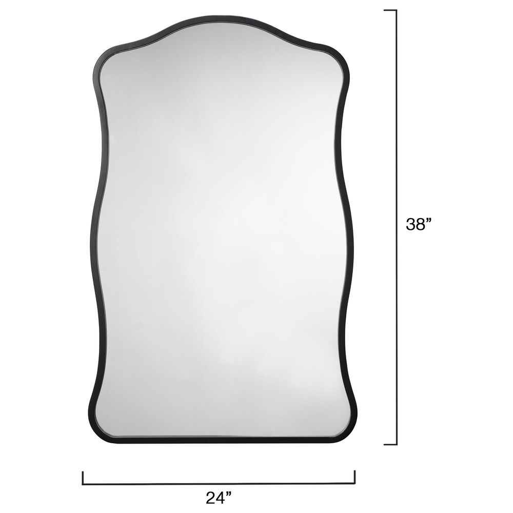 Splendor Living Dunsmore Wavy Wall Mirror in Black, , large